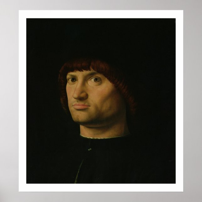 Affiche Portrait d'un homme, ou La Condottiere, 1475 (huil (Devant)