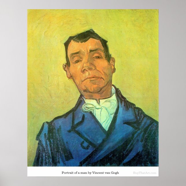 Affiche Portrait d'un homme par Vincent van Gogh (Devant)