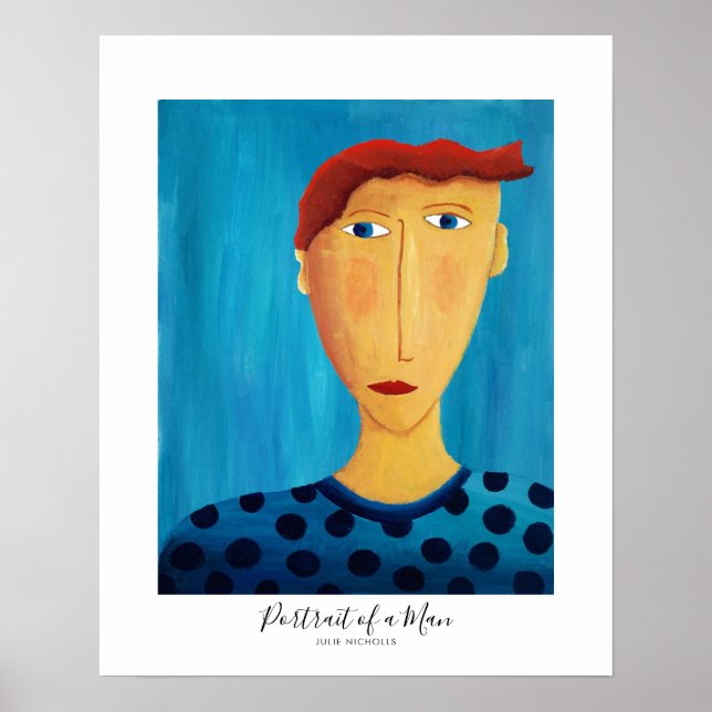 Affiche Portrait d'un homme peignant (Devant)