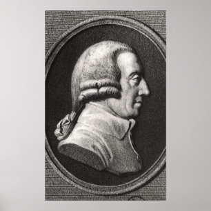 Affiche Portrait d'un médaillon d'Adam Smith