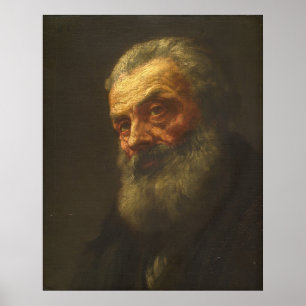 Affiche Portrait d'un vieil homme - Alphonse Legros Art