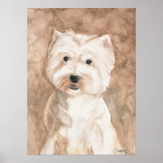 Affiche Portrait d'un Westie (Devant)