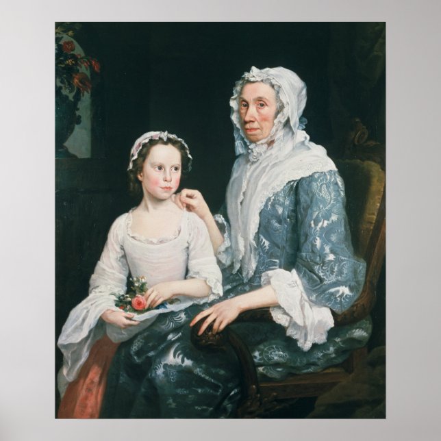 Affiche Portrait d'une dame âgée et d'une jeune fille (Devant)