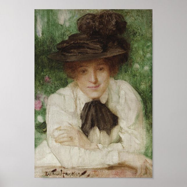 Affiche Portrait d'une dame édouardienne (Art Vintage) (Devant)