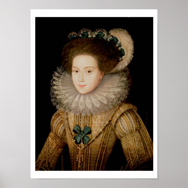 Affiche Portrait d'une dame, possibly Mary Queen of Scots  (Devant)
