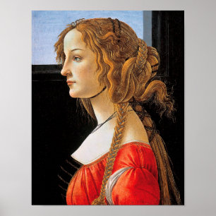 Affiche Portrait d'une dame, Sandro Botticelli