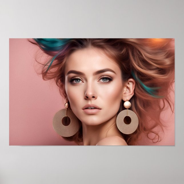 Affiche portrait d'une femme (Devant)