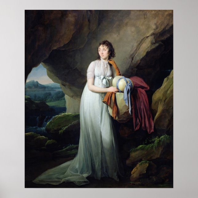 Affiche Portrait d'une femme dans une grotte (Devant)