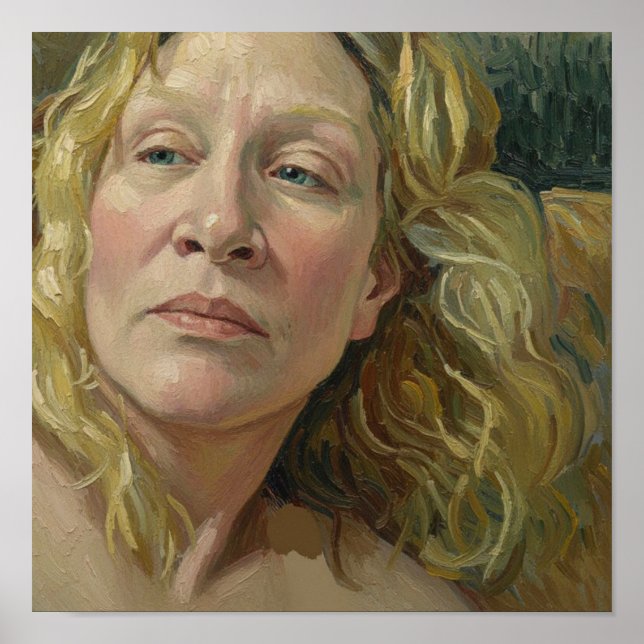 Affiche Portrait d'une femme d'après Van Gogh (Devant)