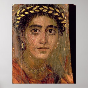 Affiche Portrait d'une femme, de Fayum, Romano-égyptien,