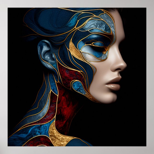 Affiche Portrait D'Une Femme En Abstrait (Devant)