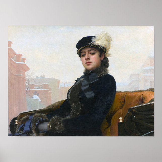 Affiche Portrait d'une femme inconnue, Ivan Kramskoi (Devant)