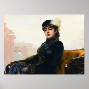 Affiche Portrait d'une femme inconnue par Ivan Kramskoi