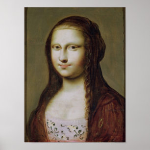 Affiche Portrait d'une femme inspirée par Mona Lisa
