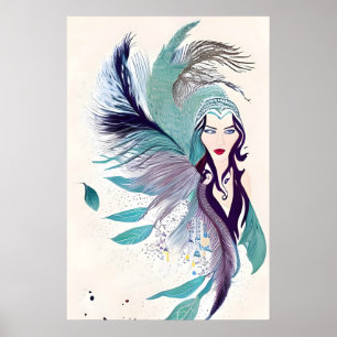 Affiche Portrait d'une femme mystique