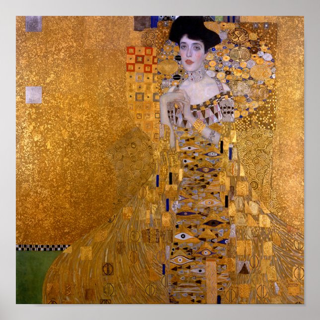 Affiche Portrait d'une femme peinture par Gustav Klimt (Devant)