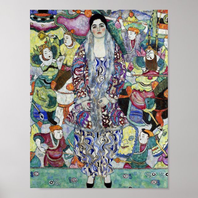 Affiche Portrait d'une femme peinture par Gustav Klimt (Devant)