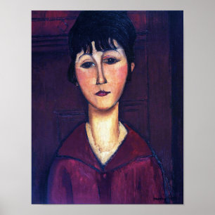 Affiche Portrait d'une jeune femme, Modigliani