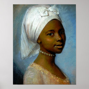 Affiche Portrait d'une jeune femme noire art classique