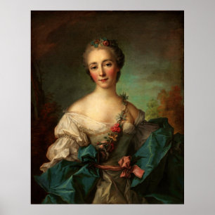 Affiche Portrait d'une jeune femme par Jean-Marc Nattier