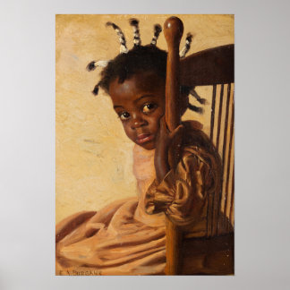 Affiche Portrait d'une jeune fille timide (1899) par Burba