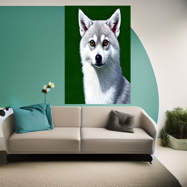 Affiche Portrait d'une Klee Kai de l'Alaska | AI Art Poste (Créateur téléchargé)