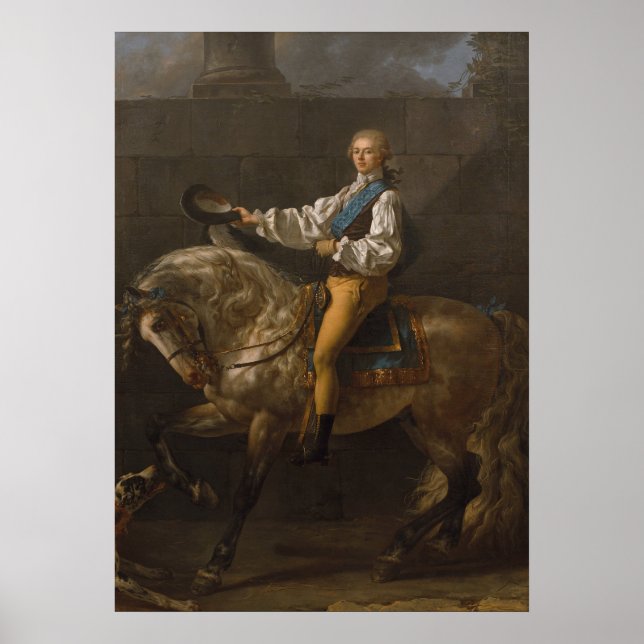 Affiche Portrait équestre de Stanisław (Devant)