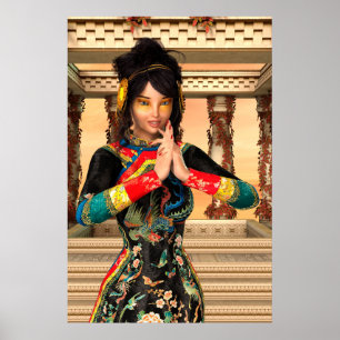 Affiche Portrait Fantastique d'Impératrice Chinoise