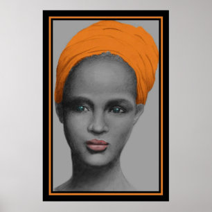 Affiche Portrait féminin afro-américaine