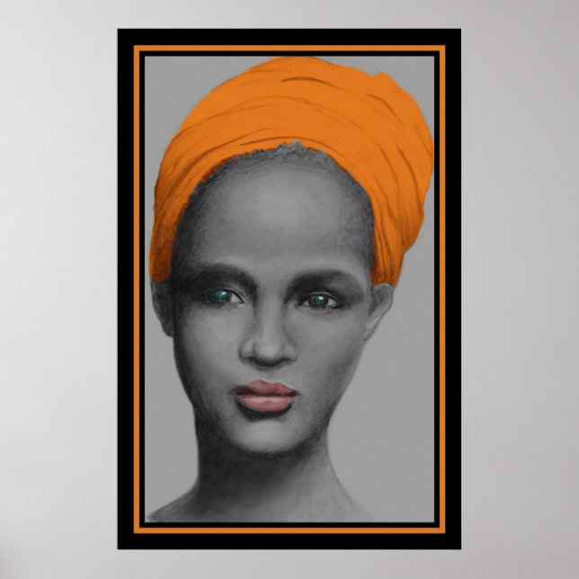 Affiche Portrait féminin afro-américaine (Devant)