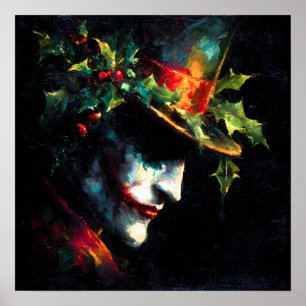 Affiche Portrait Festif Joker de Noël