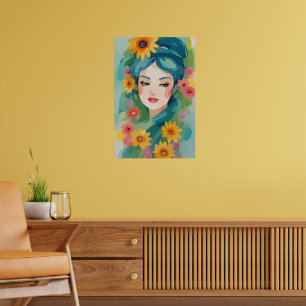 Affiche Portrait Floral Daydream