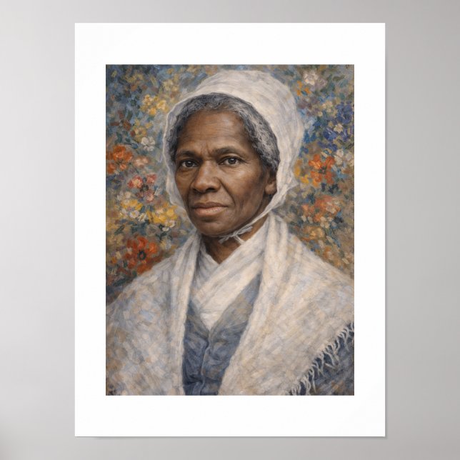 Affiche Portrait floral de Sojourner Truth (Devant)
