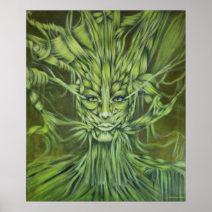 Affiche Portrait Green Isma