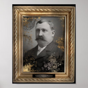 Affiche Portrait hanté Mustache Man