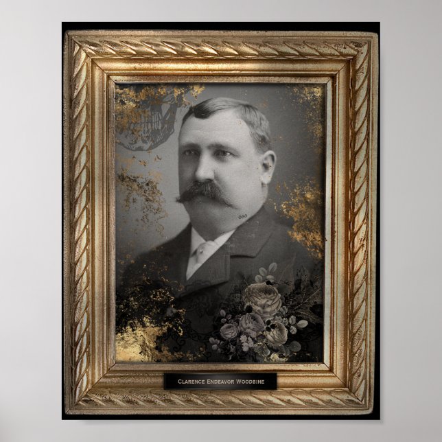 Affiche Portrait hanté | Mustache Man | (Devant)