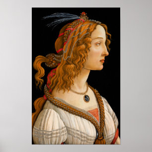 Affiche Portrait idéalisé d'une dame par Sandro Botticelli