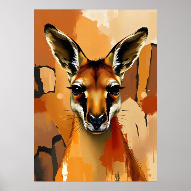 Affiche Portrait Majestic Kangaroo - Faune Australe (Devant)