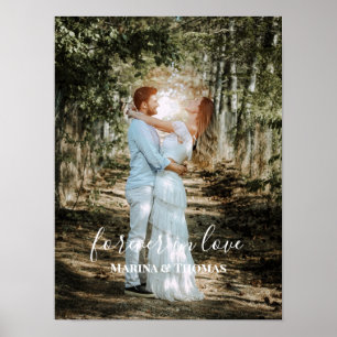 Affiche Portrait Mariage personnalisé Calligraphie moderne