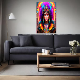 Affiche Portrait : Mictēcacihuātl a Aztec Goddess   Art AI