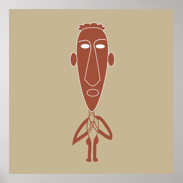 Affiche Portrait moderne abstrait (Devant)