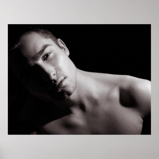 Affiche Portrait noir et blanc (Devant)