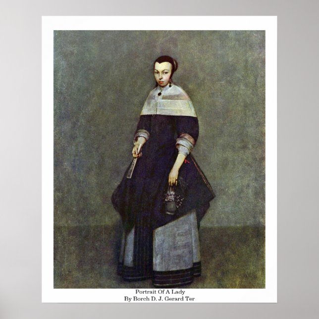 Affiche Portrait Of A Lady By Borch D. J. Gerard Ter (Devant)