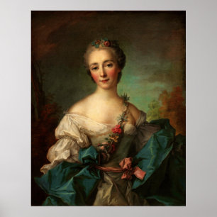 Affiche Portrait of a Young Woman by Jean-Marc Nattier