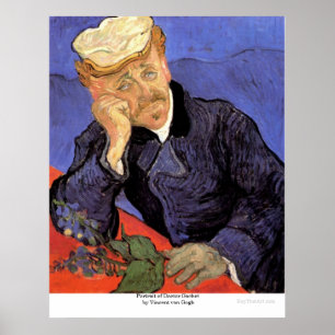 Affiche Portrait of Doctor Gachet by Vincent van Gogh