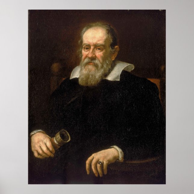 Affiche Portrait of Galileo Galilei by Justus Sustermans (Devant)
