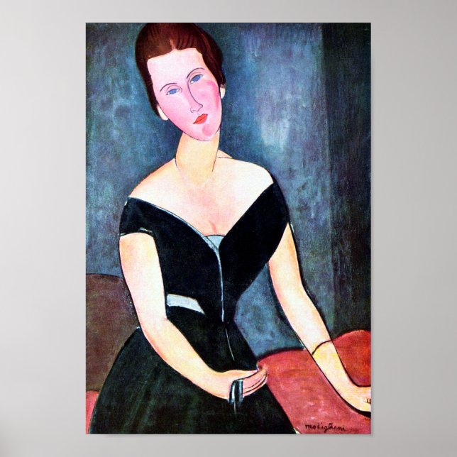 Affiche Portrait of Woman, Modigliani (Devant)