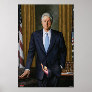 Affiche Portrait officiel de Bill Clinton dans le magazine
