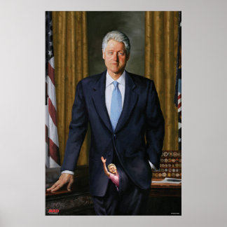 Affiche Portrait officiel de Bill Clinton dans le magazine