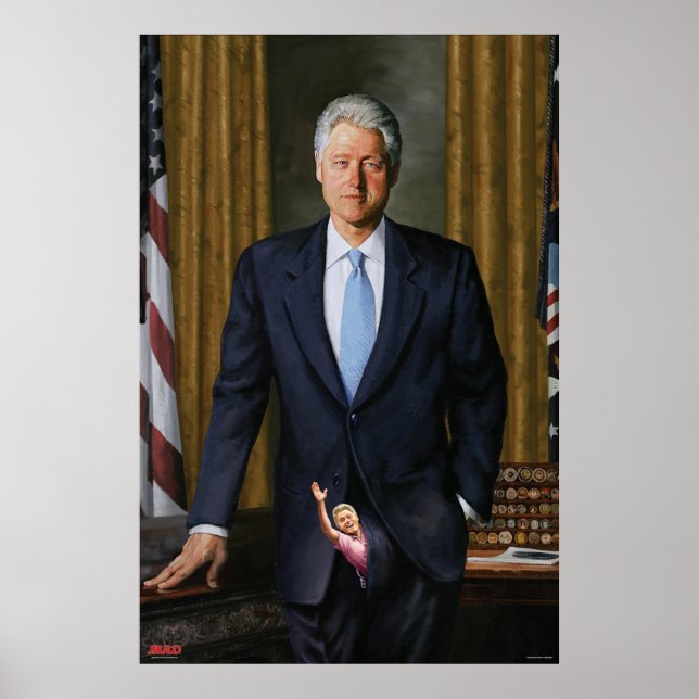Affiche Portrait officiel de Bill Clinton dans le magazine (Devant)
